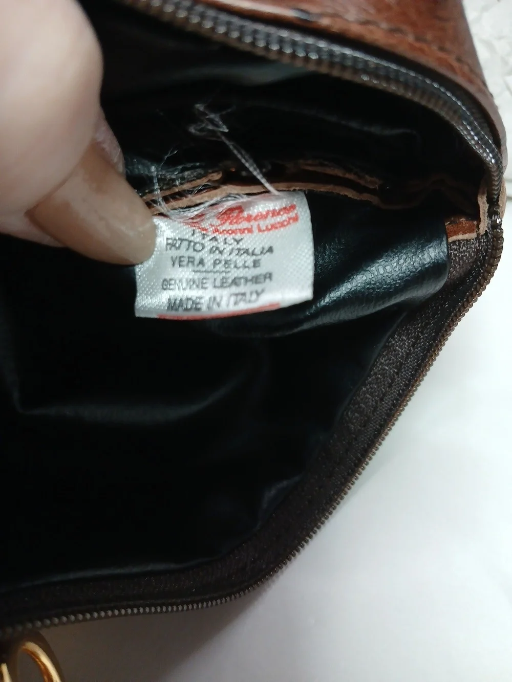 Bottega Fiorentina Petite Crossbody Handbag Clutch Brown Leather NWOT 6.5
